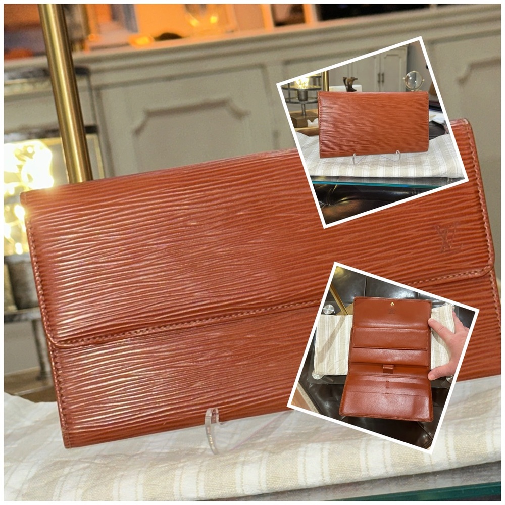 Louis Vuitton Epi Leather Sarah Wallet in Cognac, BEAUTIFUL COLOR